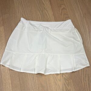 Nike White Women's Athletic Golf Mini Skort Pleated In the Back Large BV0257-100
